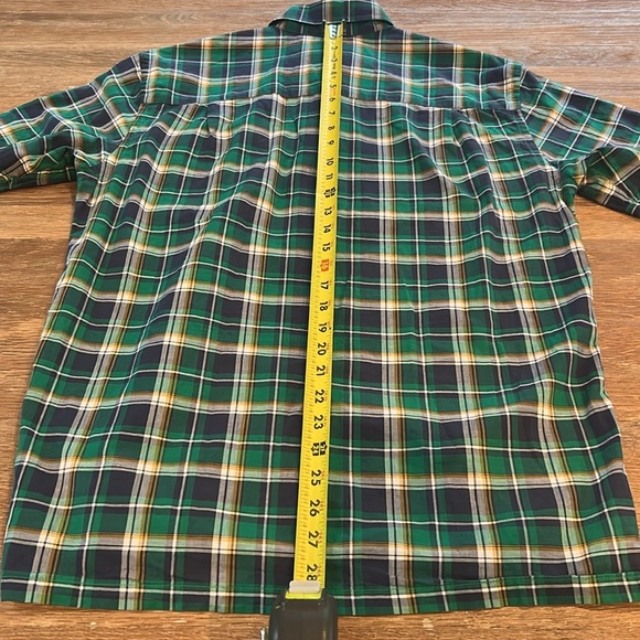 Pendleton Mens Shirt Size Large Green Plaid Short Sleeves Button Down Pocket - Picture 6 of 7